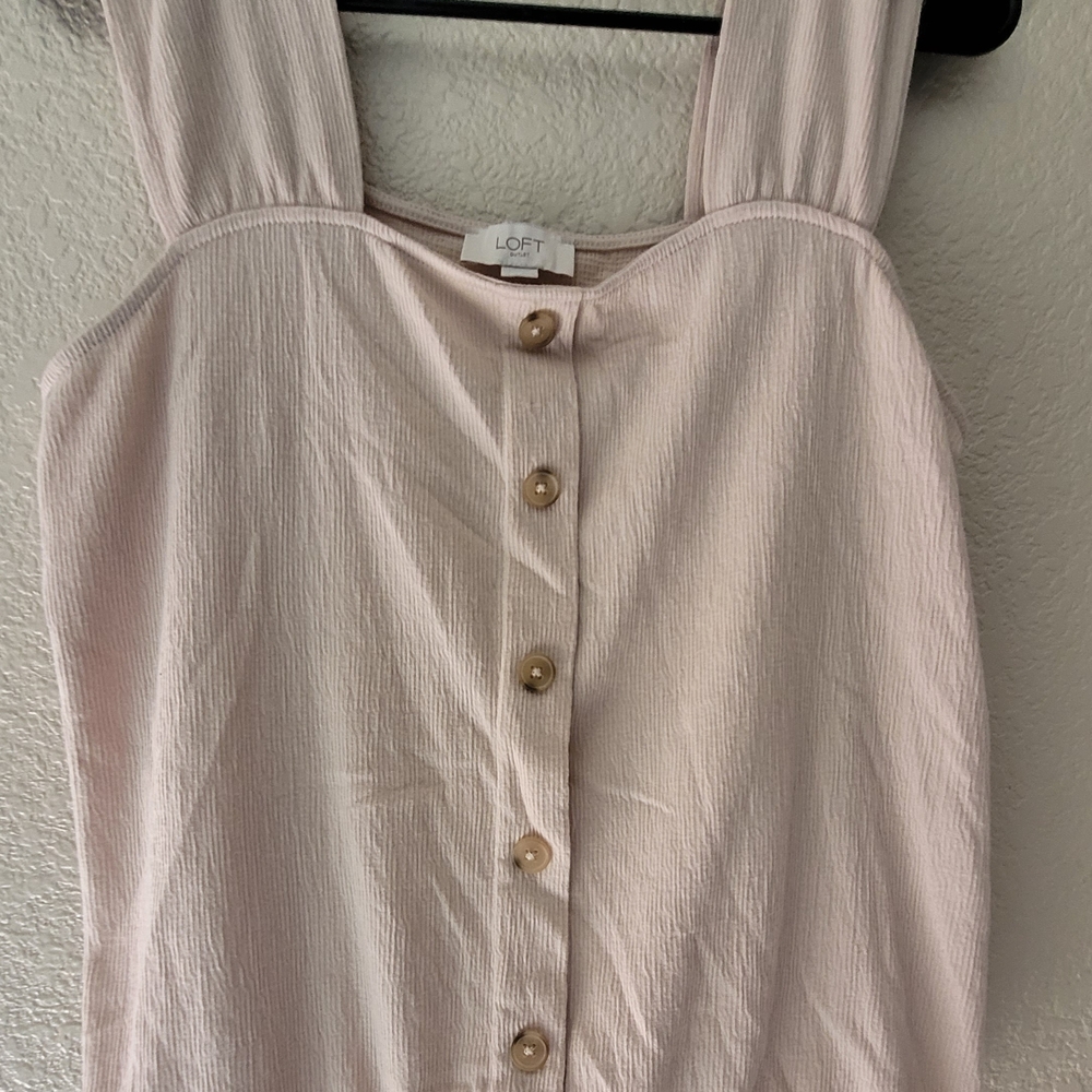 LOFT Cream Button-Down Women's Top